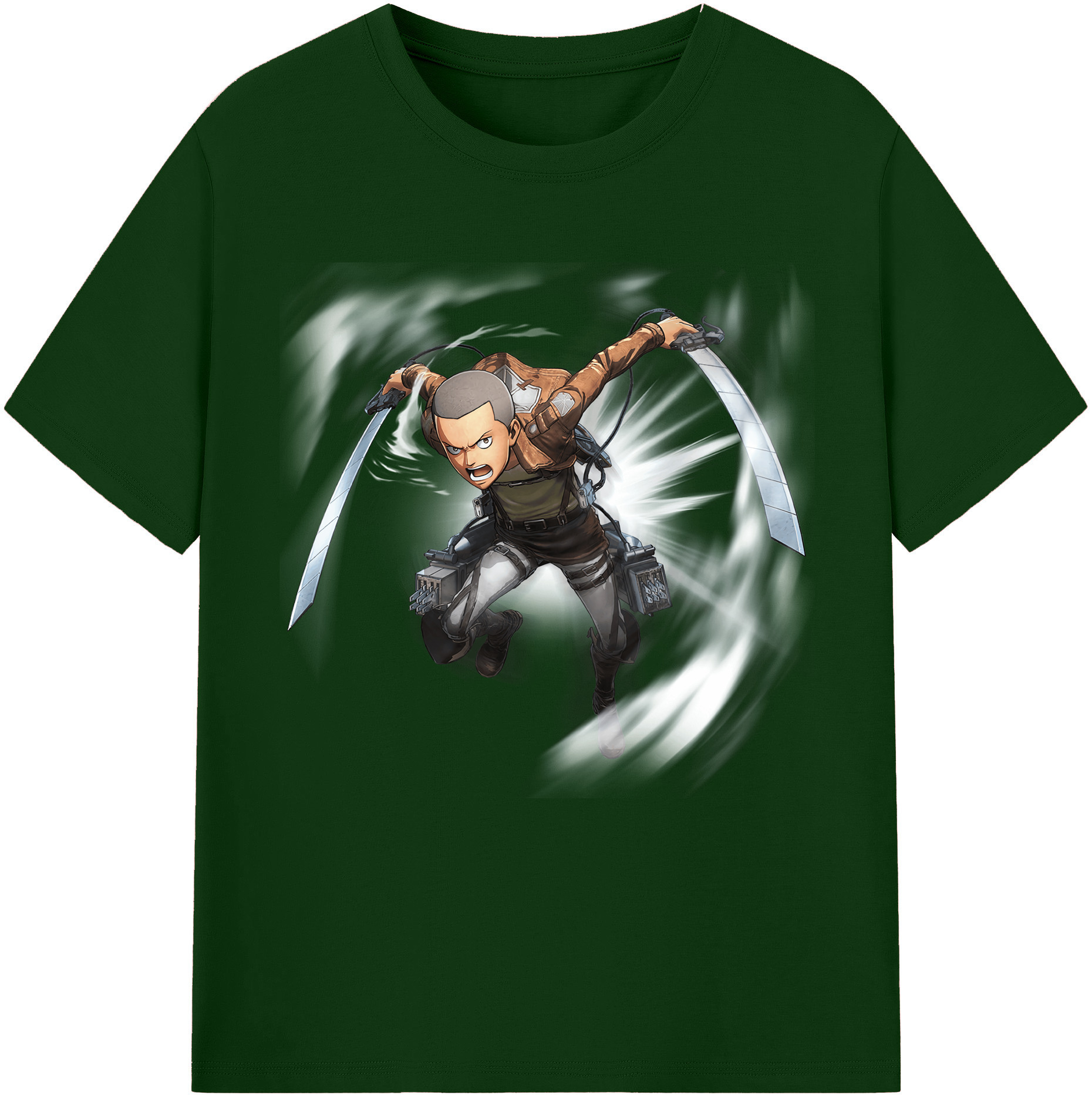 （画像用） 進撃の巨人 コニー·スプリンガー Attack on Titan Connie Springer 綿100％半袖Tシャツ（フロントプリント）